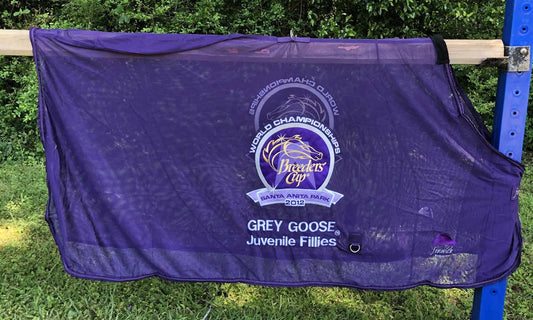 ★ BodyGuard 78" Flysheet-Breeders' Cup 2012 Grey Goose ★ Year of BEHOLDER - Fenwick Equestrian